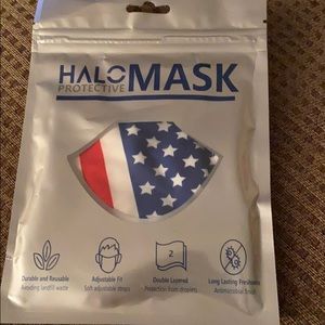 New Halo protective Mask red white & blue flag